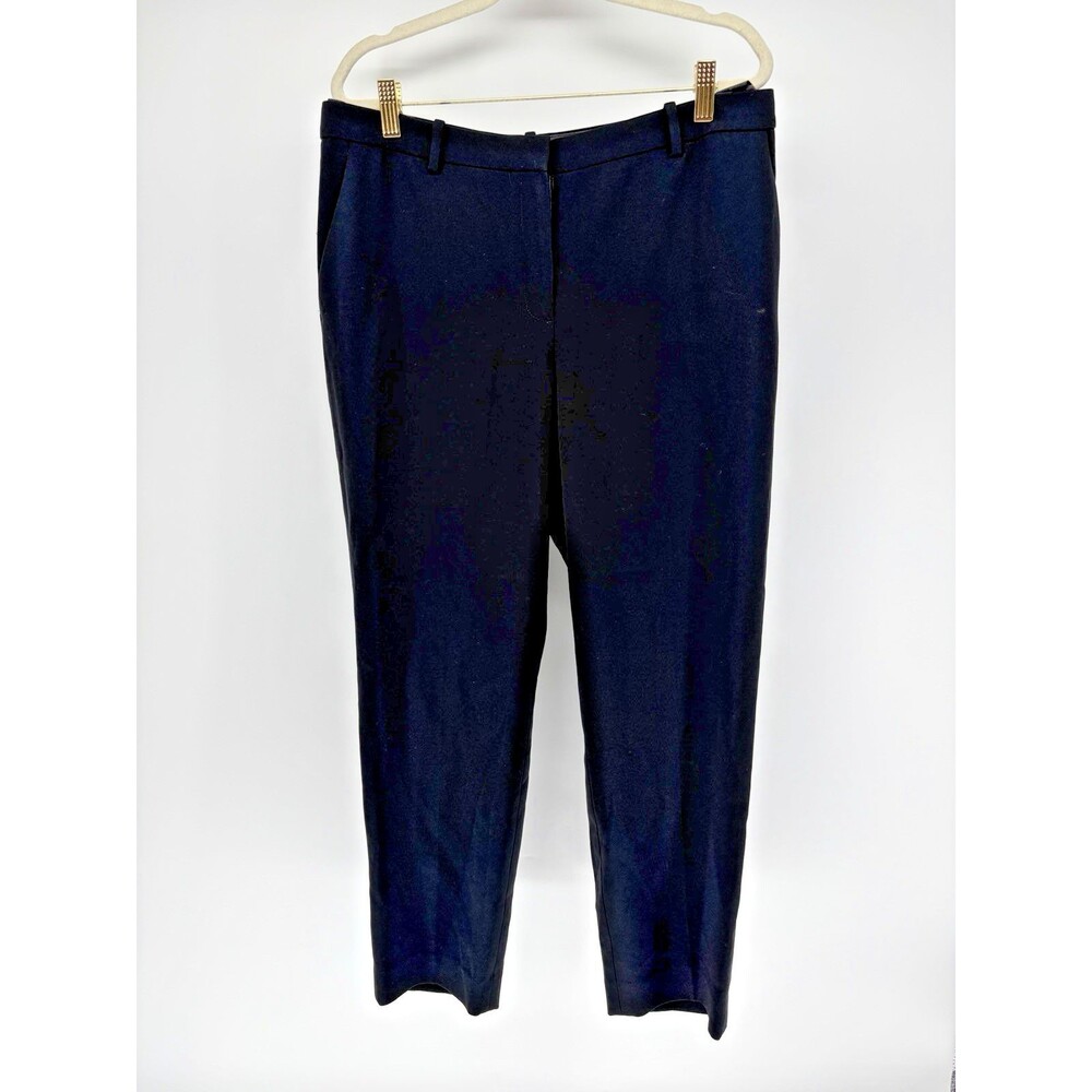 $325 THEORY - Black Treeca 4  Modern Crepe sz 10 Dress Pants - Minimalism Slim